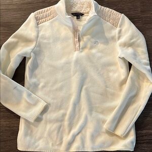 Brooks Brothers Cream and Tan Fleece Pullover